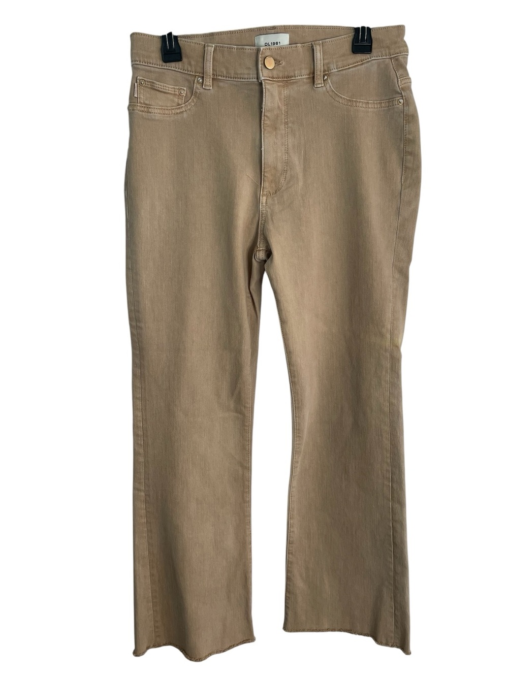 DL1961 Women's Bootcut Jeans in Khaki Tan Bridget Boot Size 30 western chic